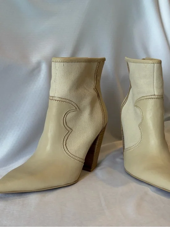 Dolce Vita Taupe Pointed Toe Ankle Booties - Picture 2 of 7